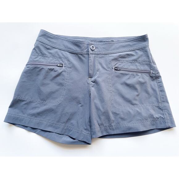 Women's Blue Gray PrAna Shorts Size 4 - Picture 1 of 6